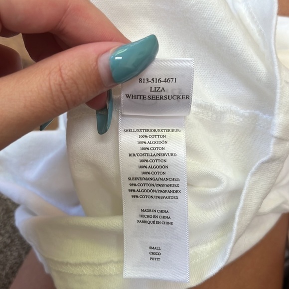 Rails Women’s White Short Sleeve Top with Puffy Sleeves Size S - Picture 5 of 5